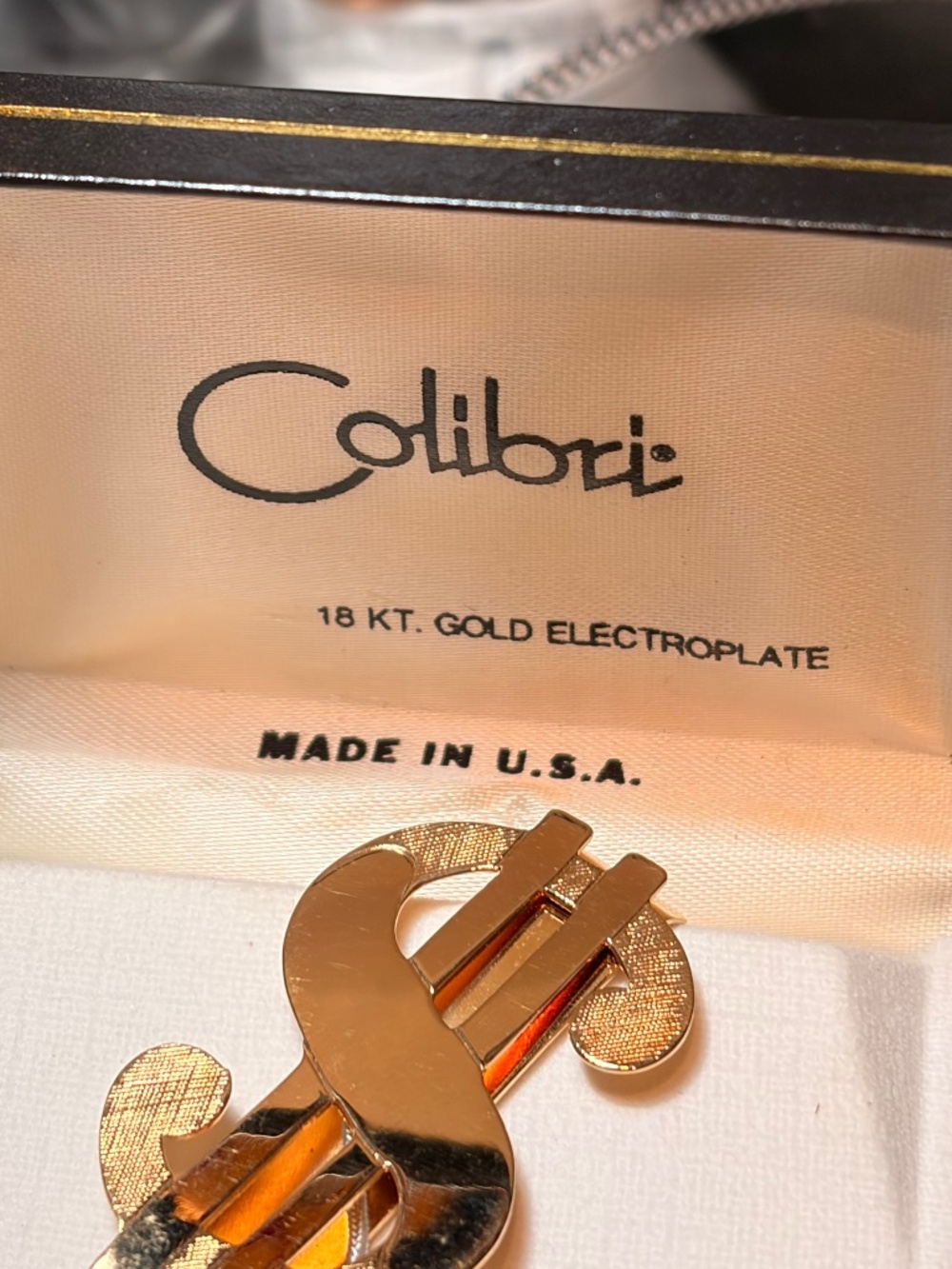 18Kt Gold Plated Dollar Sign $ Money Clip -Usa Seller #206363705253